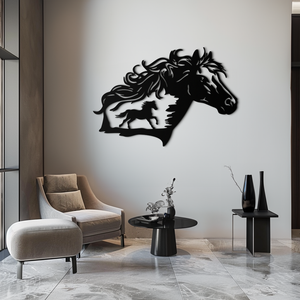 Horse Silhouette Metal Wall Art – Modern & Stylish - KAF137