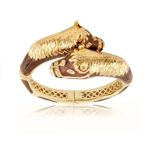 Equestrian Horse Bangle — Crossover Heads