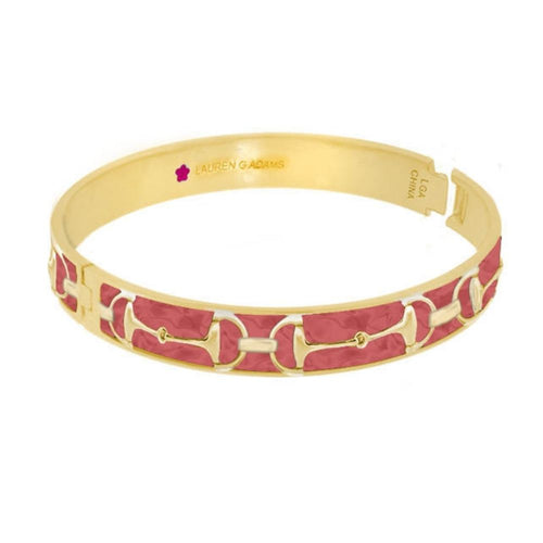 Equestrian Stirrup Bangle — Raspberry