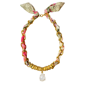 GG Bouquet Vintage Scarf Quartz Necklace