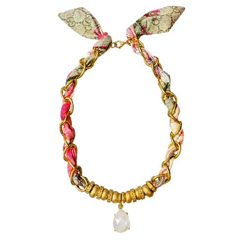 GG Bouquet Vintage Scarf Quartz Necklace