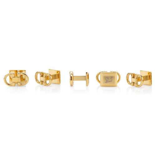 Stainless Steel Gold Horse Bit 5-Studs