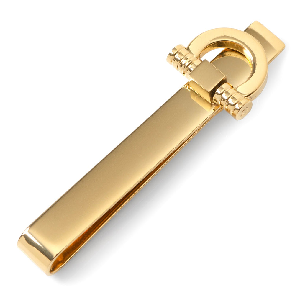 Stainless Steel Gold Horse Bit Tie Bar