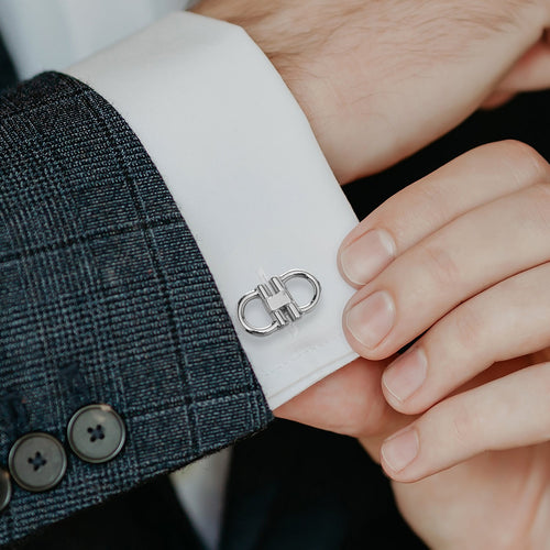 Stainless Steel Horse Bit Cufflinks