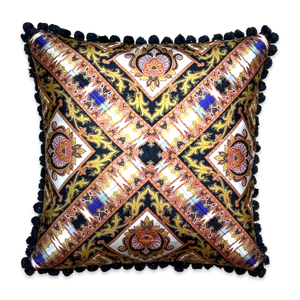 Paisley Jeweltone Vintage Silk Scarf Pillows 26"