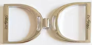 PaisleyEQ Stirrup Buckle Belt-Blue & Black Plaid
