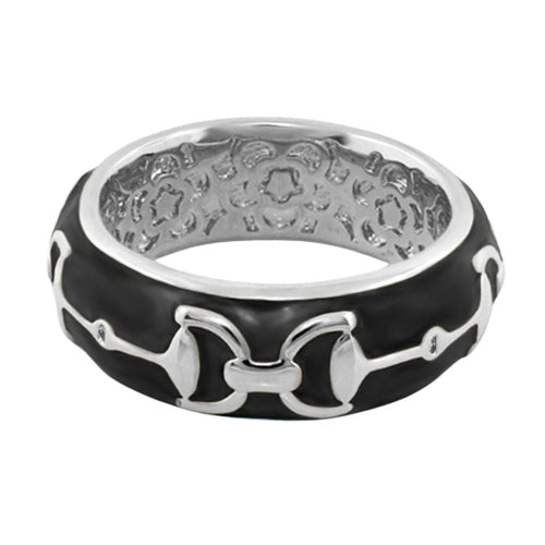 Equestrian Stirrup Ring — Apricot Horsebit