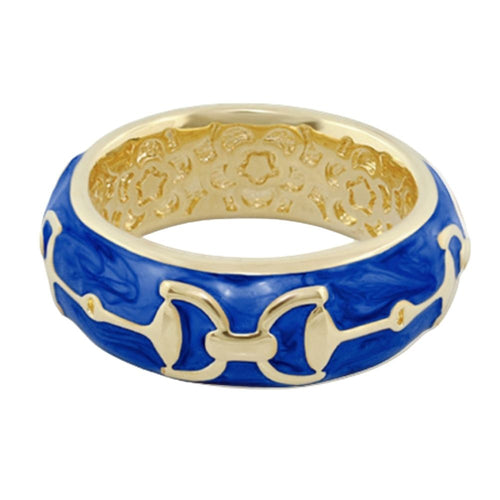 Equestrian Stirrup Ring — Apricot Horsebit