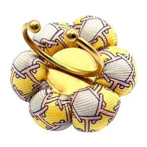 H Chain Ladybug Vintage Silk Necktie Ring