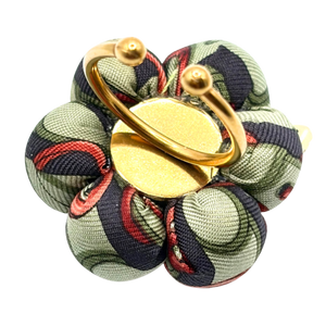 Butterfly Belt Print Vintage Silk Necktie Ring