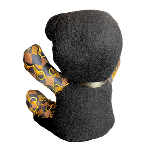 Horsebit Vintage Silk & Cashmere Scarf Tender Teddy Bear