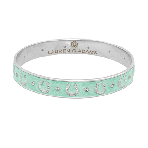 Equestrian Horseshoe Bangle — Flat Band Row