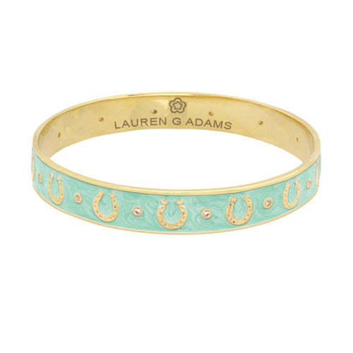 Equestrian Horseshoe Bangle — Flat Band Row