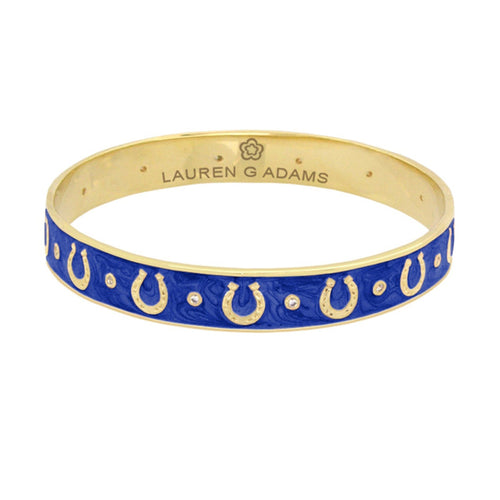 Equestrian Horseshoe Bangle — Flat Band Row