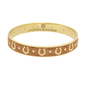 Equestrian Horseshoe Bangle — Flat Band Row
