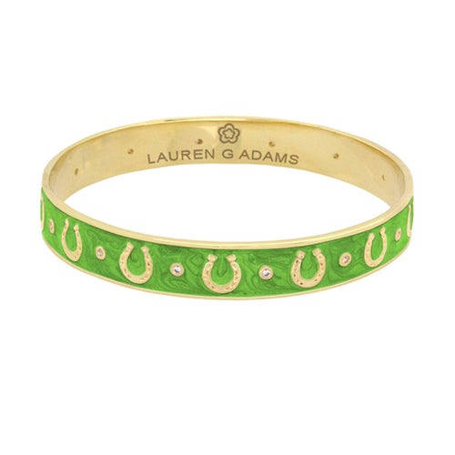 Equestrian Horseshoe Bangle — Flat Band Row