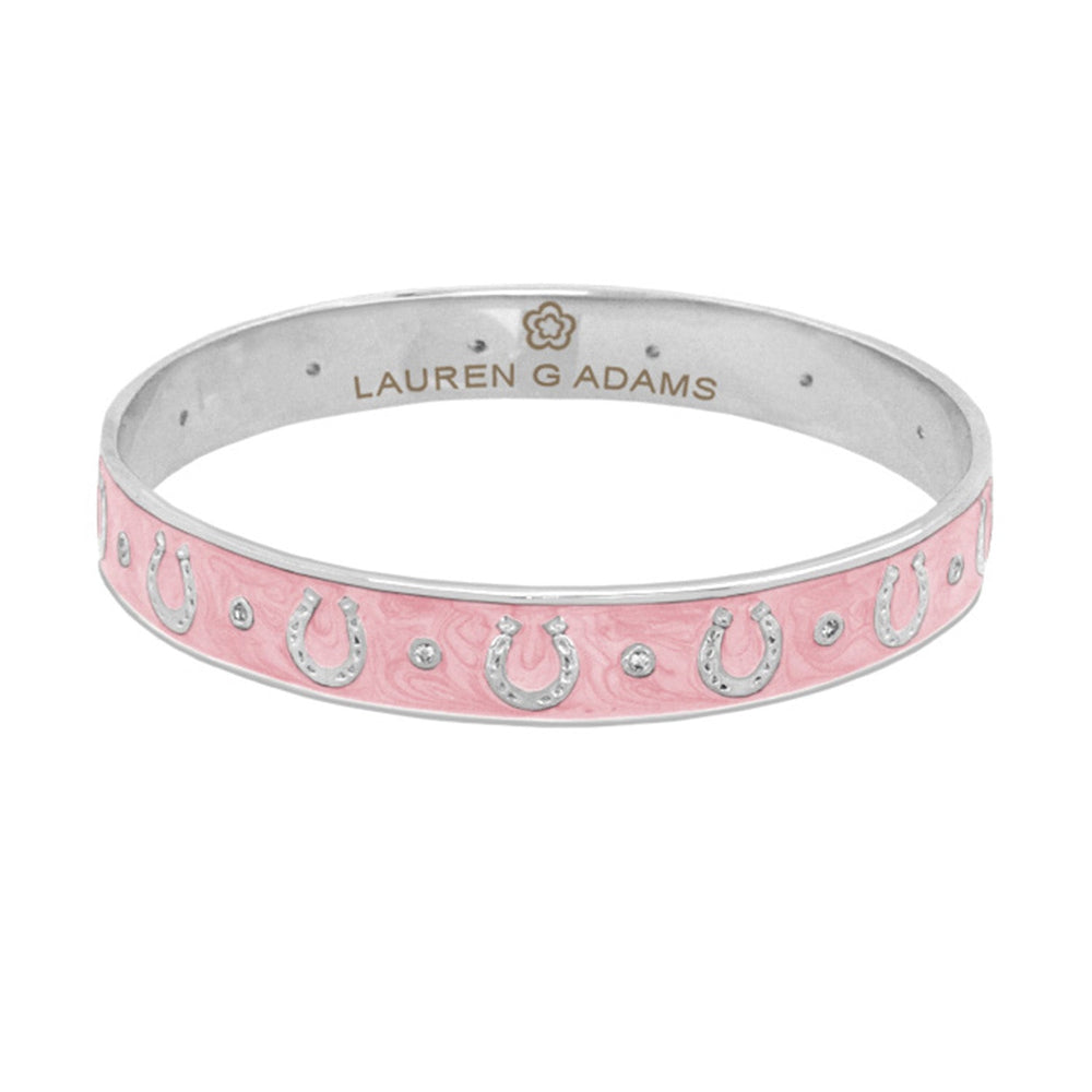 Equestrian Horseshoe Bangle — Flat Band Row