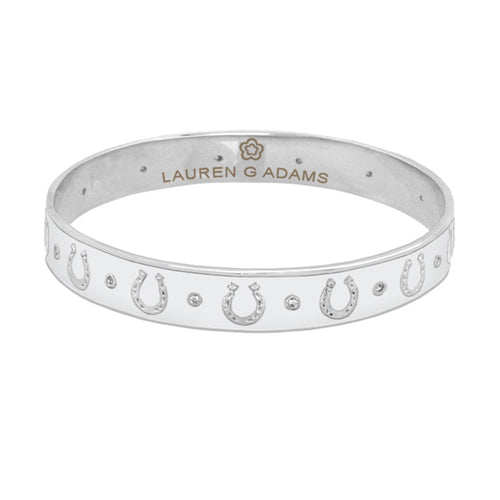 Equestrian Horseshoe Bangle — Flat Band Row