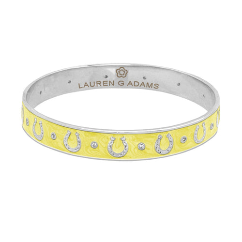 Equestrian Horseshoe Bangle — Flat Band Row