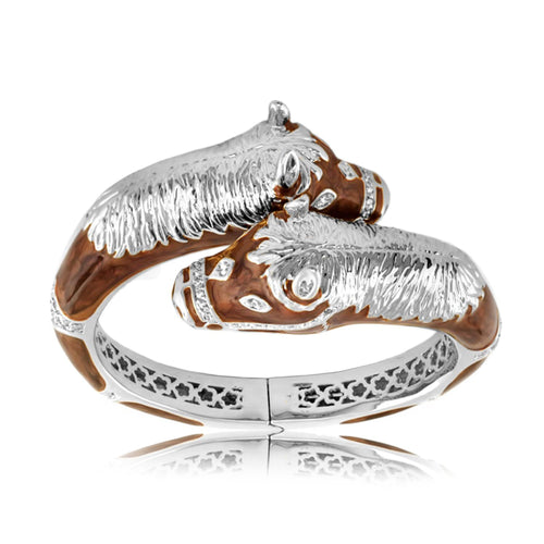 Equestrian Horse Bangle — Crossover Heads