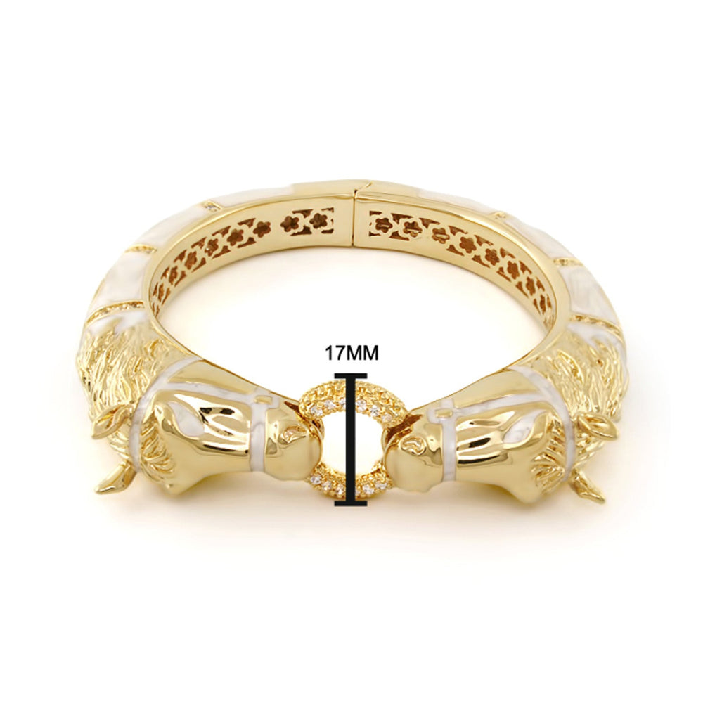 Equestrian Horse Bangle — Pavé Circle
