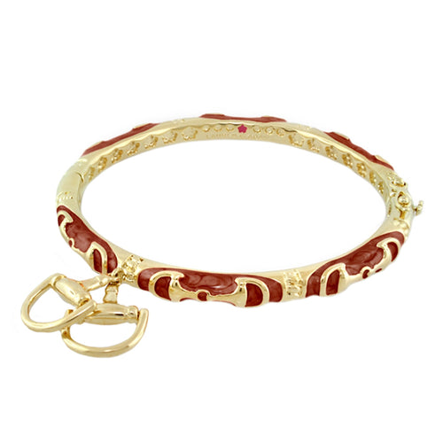 Equestrian Bangle — Horsebit Charm