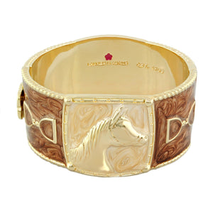 Equestrian Bangle — Coral Horse Head