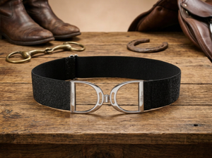 PaisleyEQ Stirrup Buckle Belt-Black Sparkle