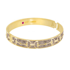 Equestrian Stirrup Bangle — Raspberry