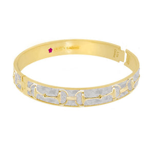 Equestrian Stirrup Bangle — Raspberry