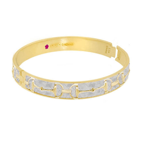 Equestrian Stirrup Bangle — Raspberry