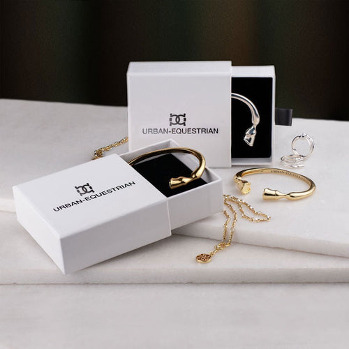 Cavallo - Spiral Horse Hoof Equestrian Ring in Gold