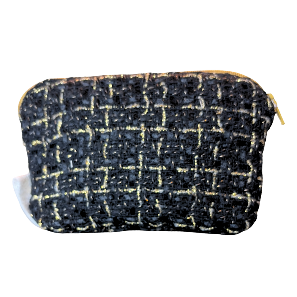 CC Chain Noir Vintage Silk Scarf Beauty Bag