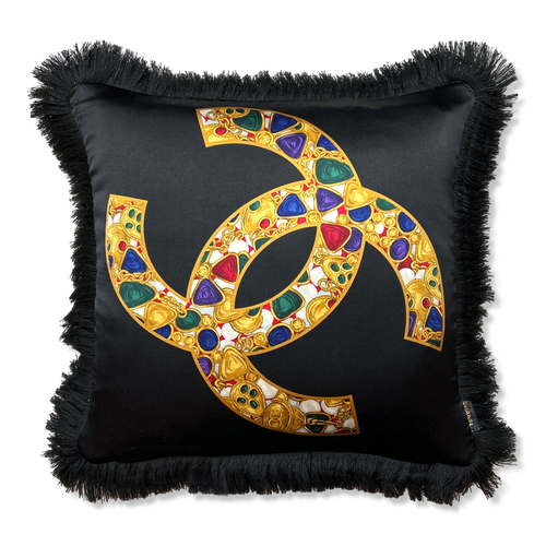 CC Vintage Silk Scarf Pillows 19"