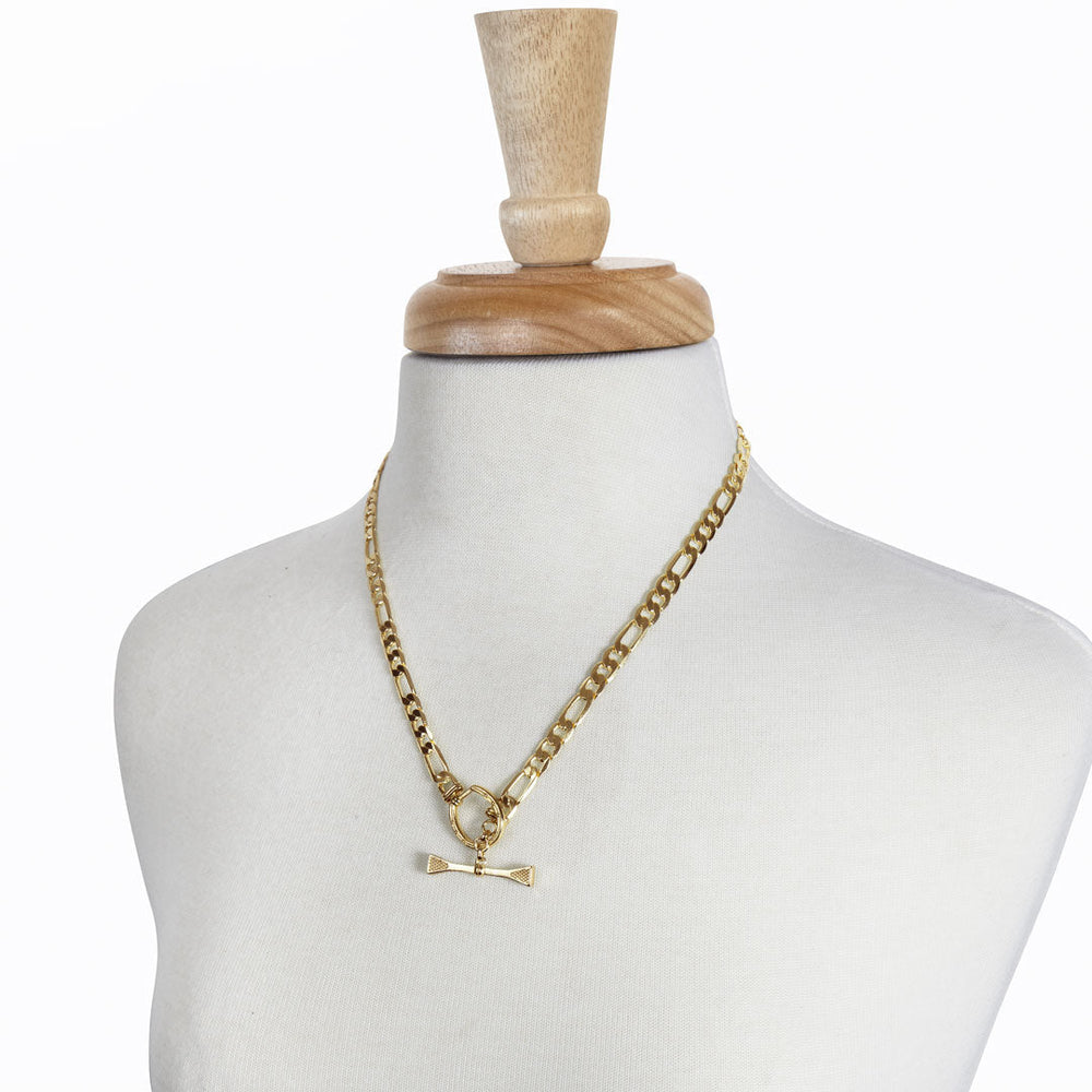 Cortina - Cuban Chain Horseshoe Necklace in Gold