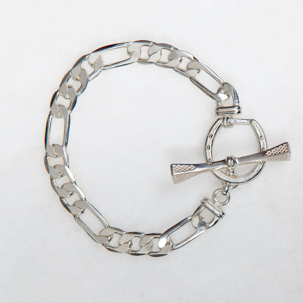 Cortina - Cuban Chain Horseshoe Necklace in Silver