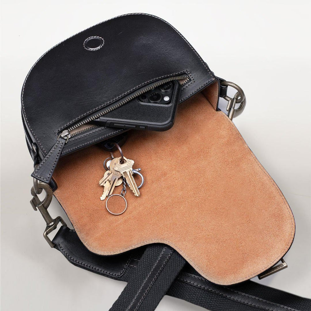 Signature Saddle Bag - Italian Black Leather