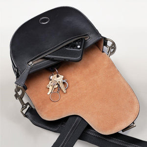 Signature Saddle Bag - Italian Black Leather
