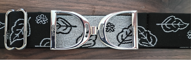 PaisleyEQ Stirrup Buckle Belt-B&W Fall Foliage Sparkle