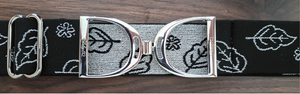 PaisleyEQ Stirrup Buckle Belt-B&W Fall Foliage Sparkle
