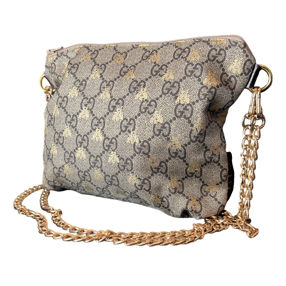 GG Bumblebee Vintage Silk Scarf Crossbody Bag