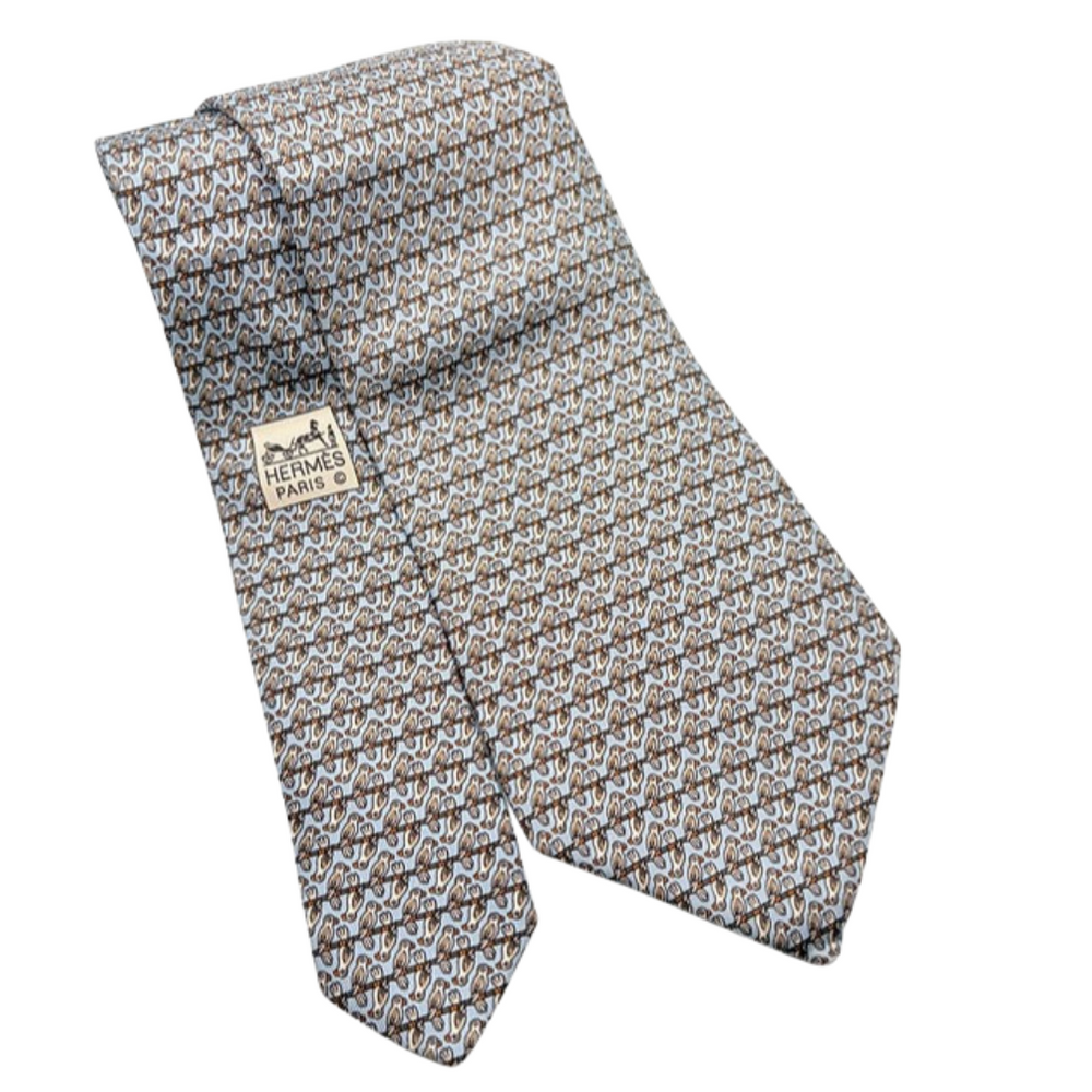 Bird Print Scottie Vintage Silk Necktie Bag Charm