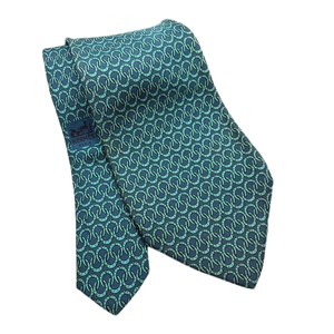 Horseshoe Print Jockey Vintage Silk Necktie Bag Charm