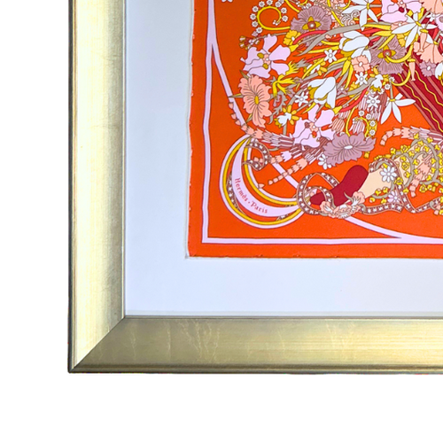 Danse du Printemps Framed Vintage Silk Scarf 24"