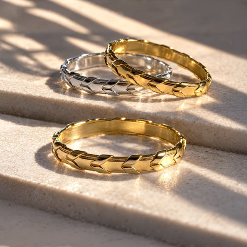 Lexington - Equestrian Laced Rein Wrist Bracelet in Gold or Silver