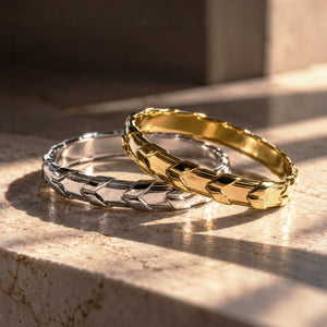 Lexington - Equestrian Laced Rein Wrist Bracelet in Gold or Silver