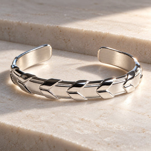 Lexington - Equestrian Laced Rein Wrist Cuff in Gold or Silver