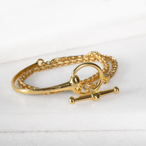 Odeza - Equestrian Horse Bit Earring in 14K Gold on Sterling Silver