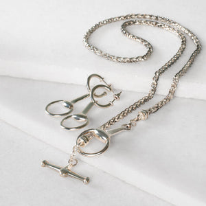 Odeza - Wrap Around Horse Bit Bracelet in Silver