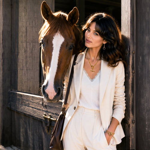 Odeza - Wrap Around Horse Bit Bracelet in Gold